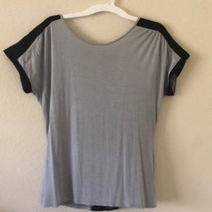 Worthington gray and black blouse sz L
